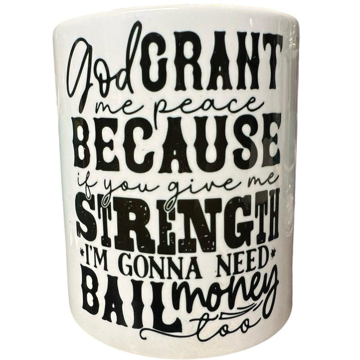 God grand me peace saying funny soy wax candle