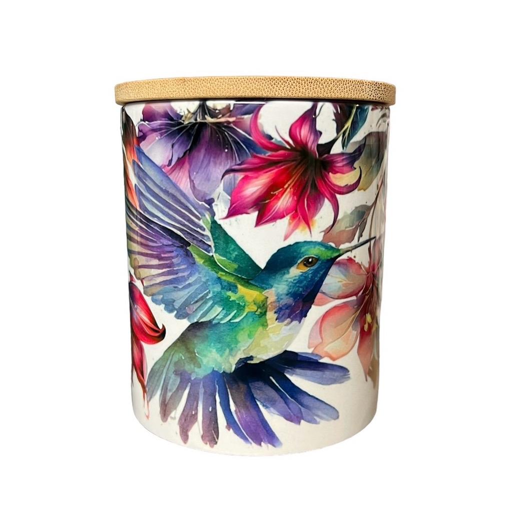 Hummingbird soy wax candle