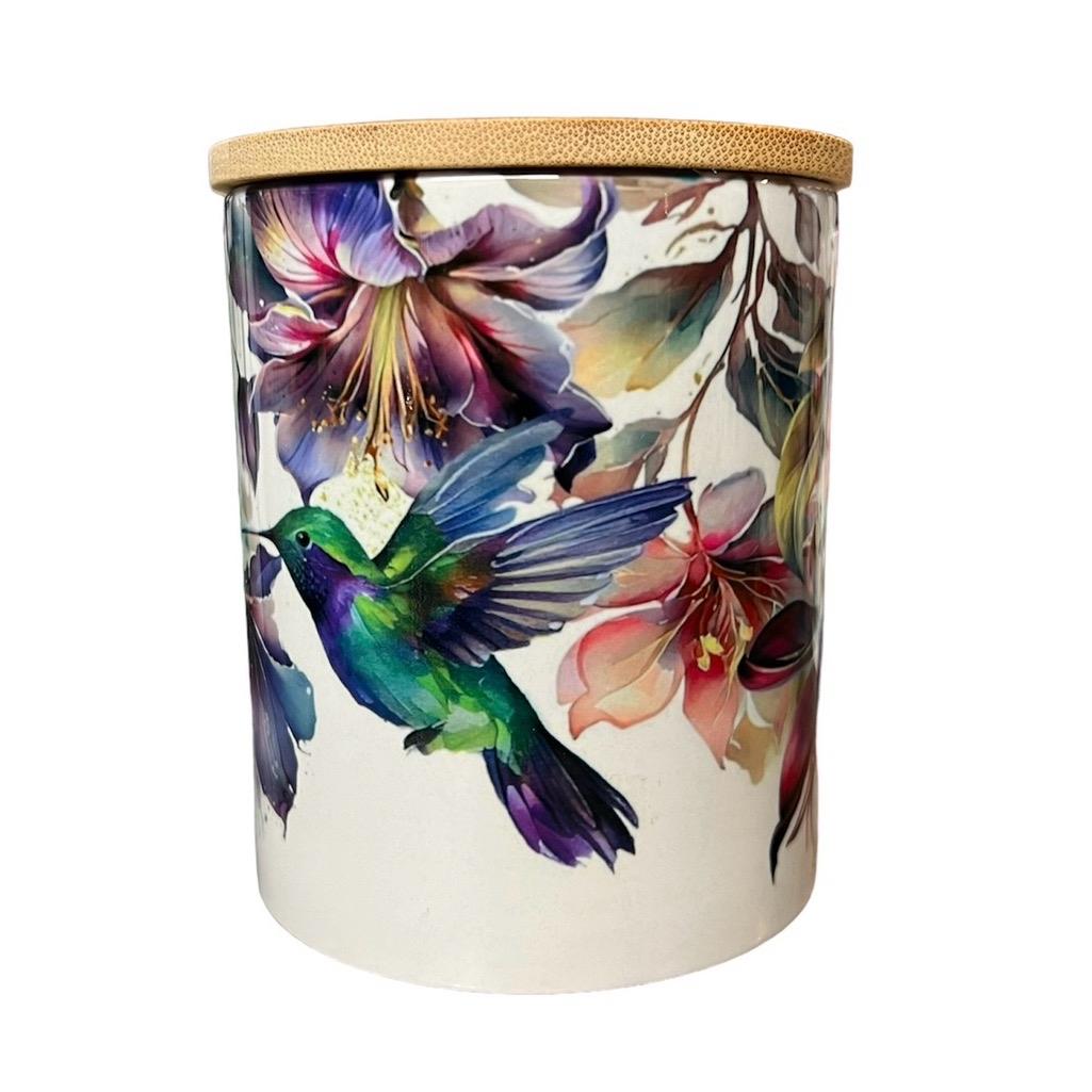 Hummingbird soy wax candle